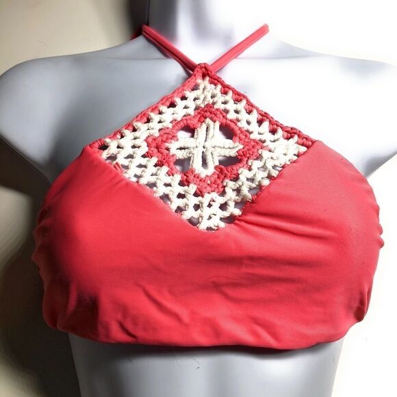 Lovers + Friends Halter Crochet Bikini Top - Picture 2 of 7